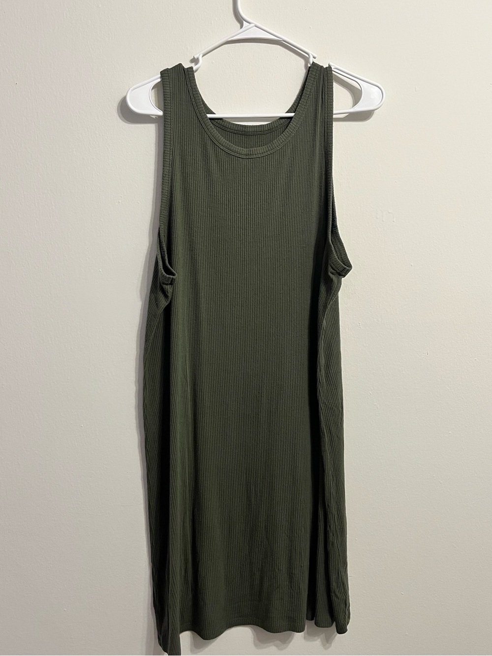 Mossimo Supply Co. Olive Ribbed Sleeveless Tank